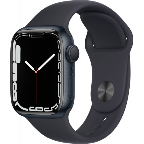 Apple Watch Series 7 GPS 45mm Midnight Aluminum Case With Midnight Sport Band (MKN53) 